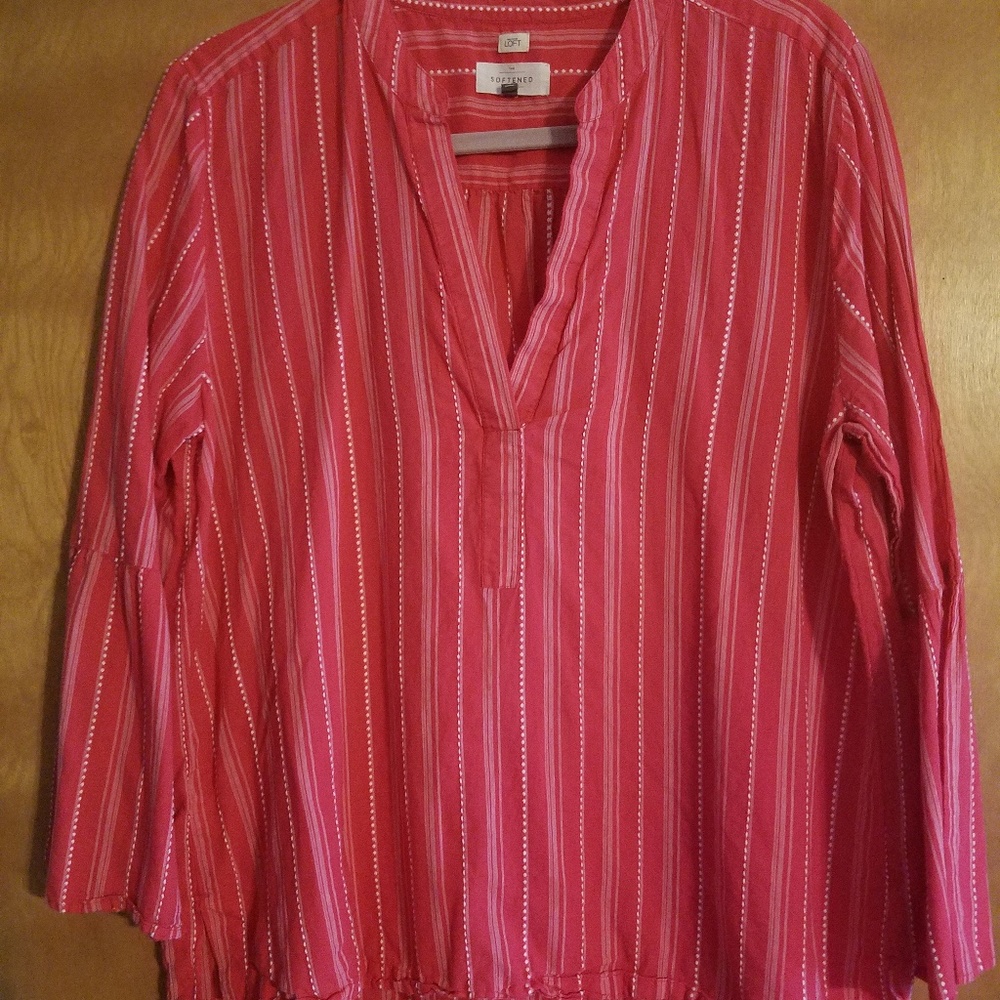Loft blouse with bell sleeves